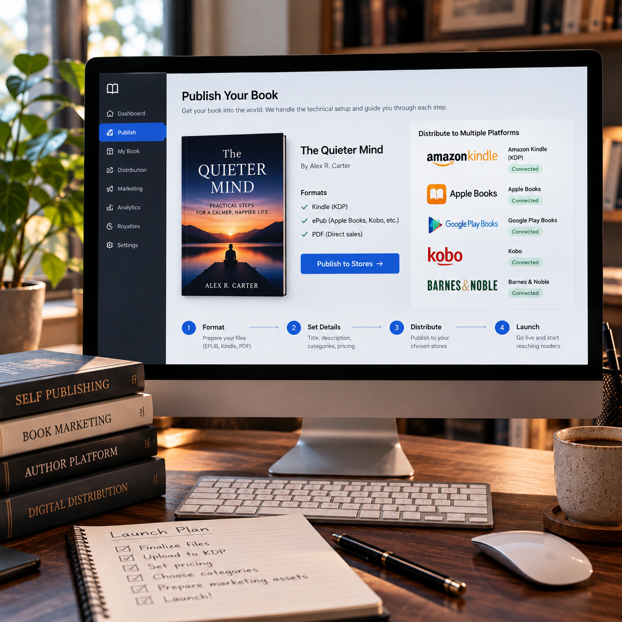 Self-publishing dashboard workspace
